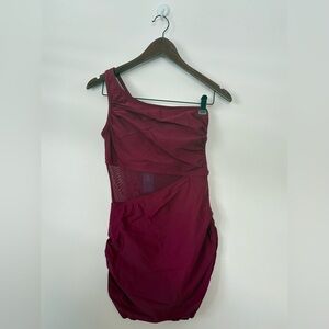 Vacation One-Shoulder Swimsuit Dress